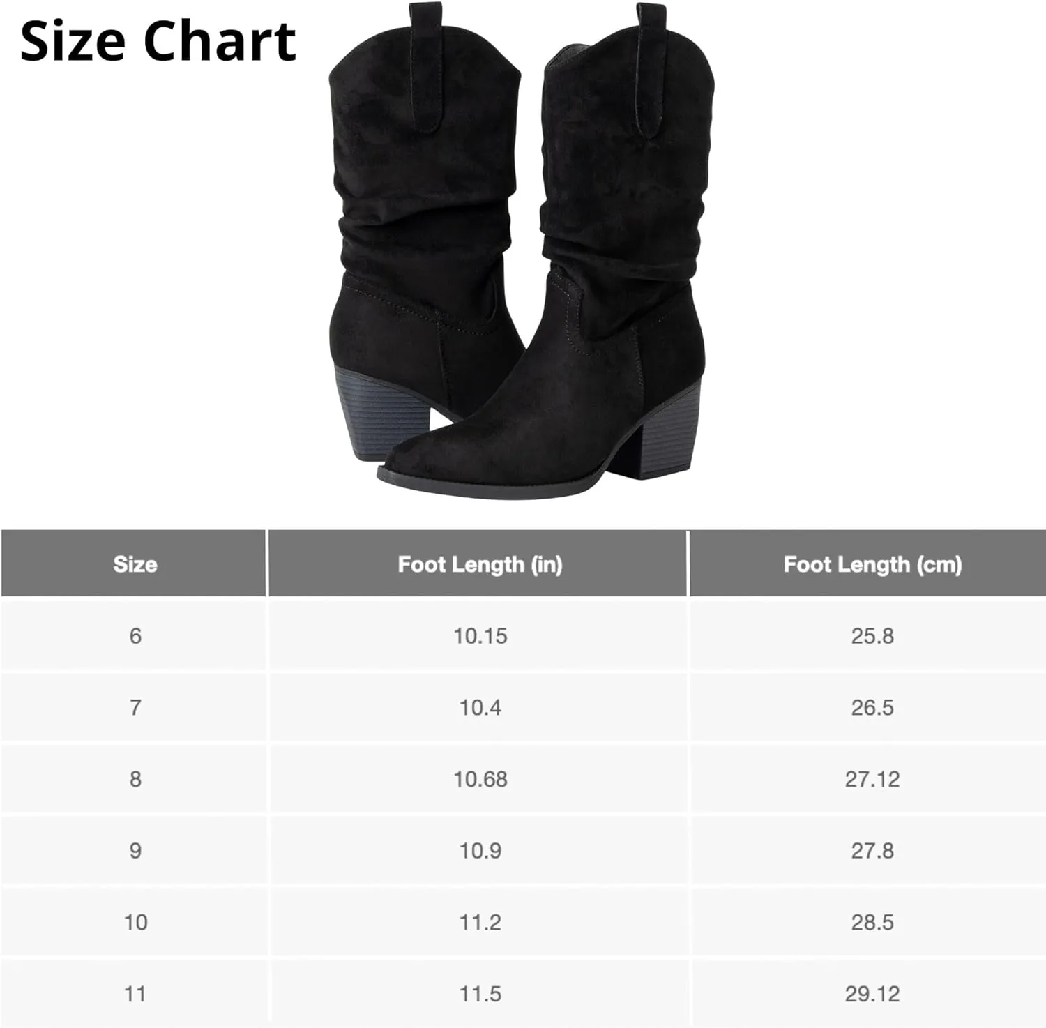 Alpine Swiss Kayla Womens Western Slouch Boots Mid Calf Block Heel Cowboy Booties