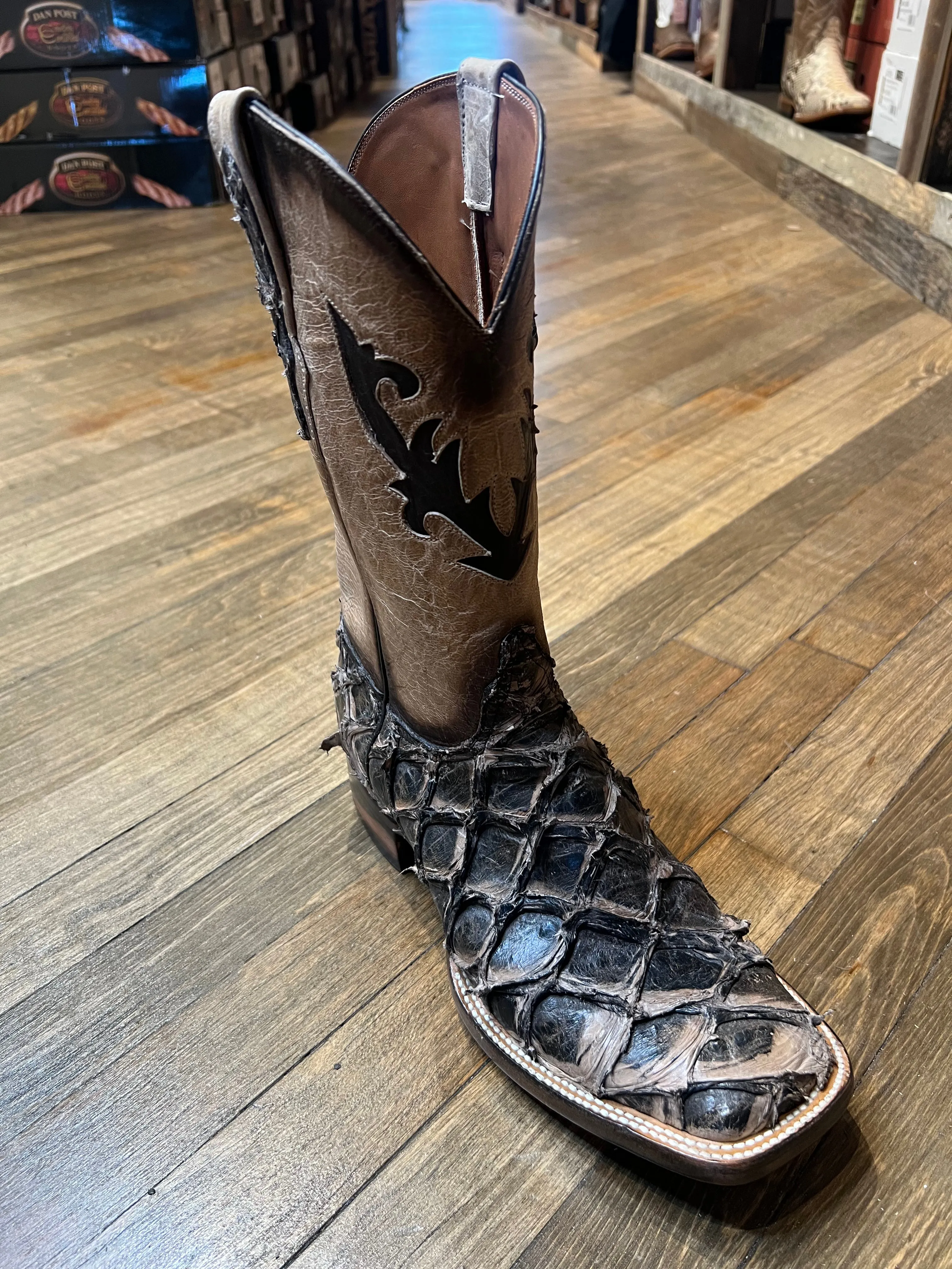 Black Jack Cracked Earth Brown Pirarucu Boots