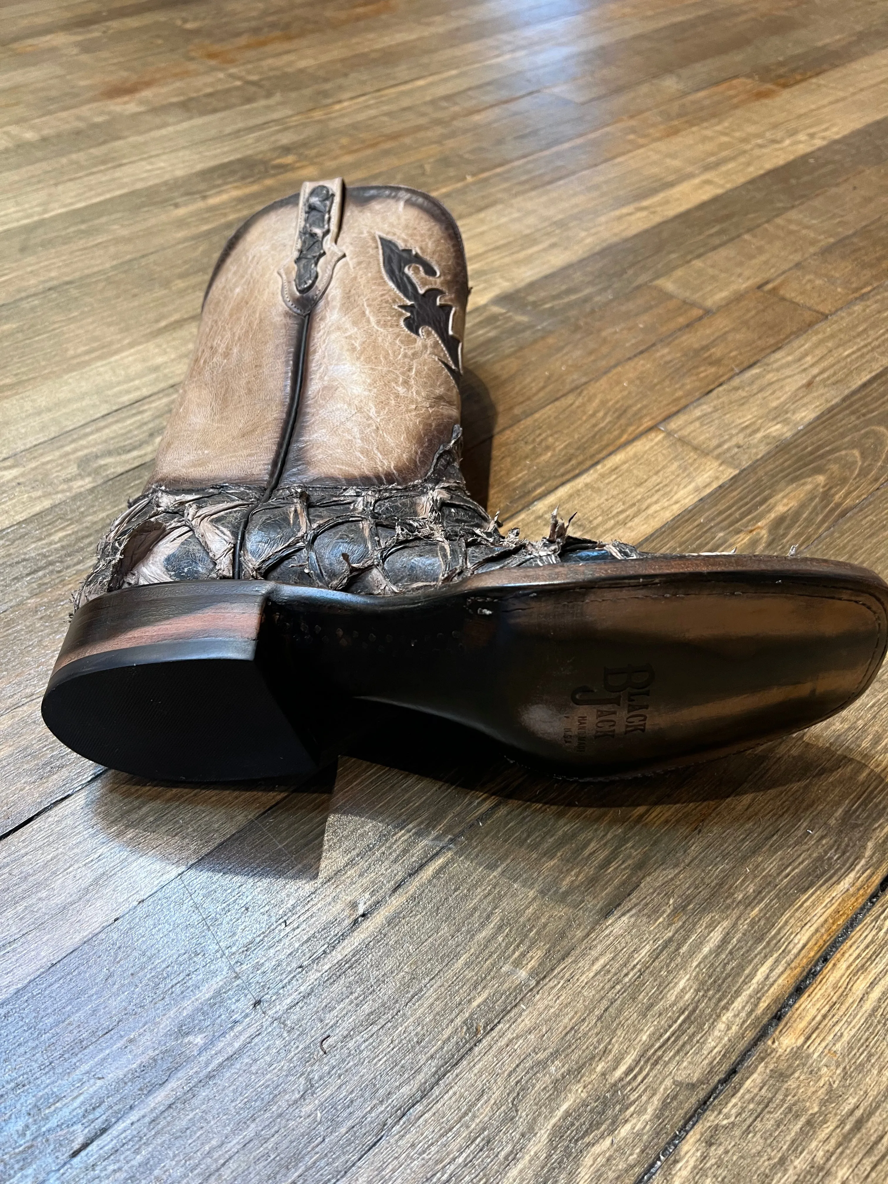 Black Jack Cracked Earth Brown Pirarucu Boots