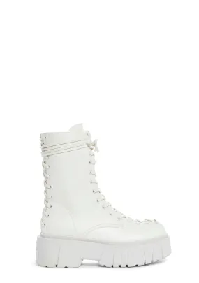 Celestial Candy Corset Boots - White
