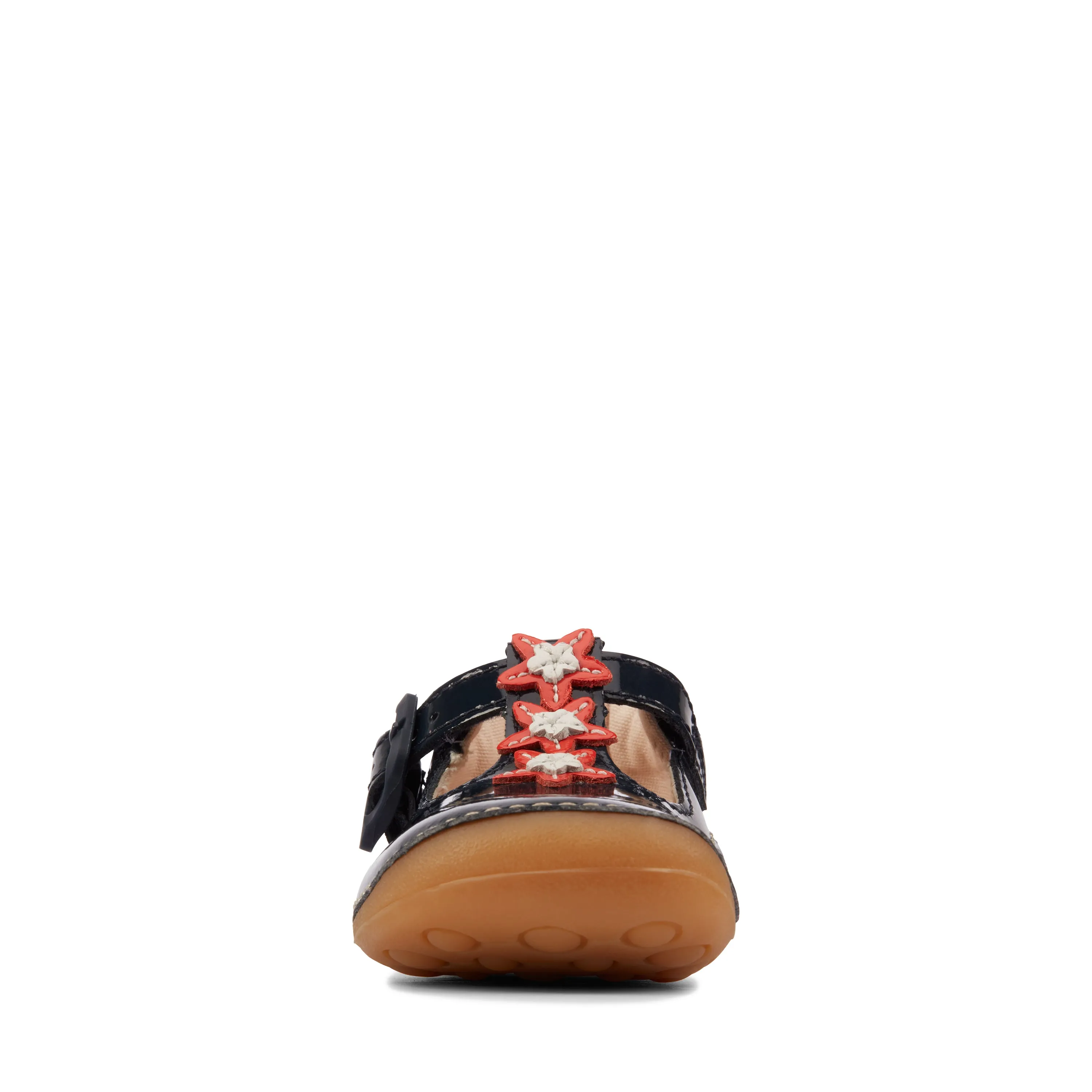 Clarks Tiny Flower Infant Girls Navy T-Bar Shoe
