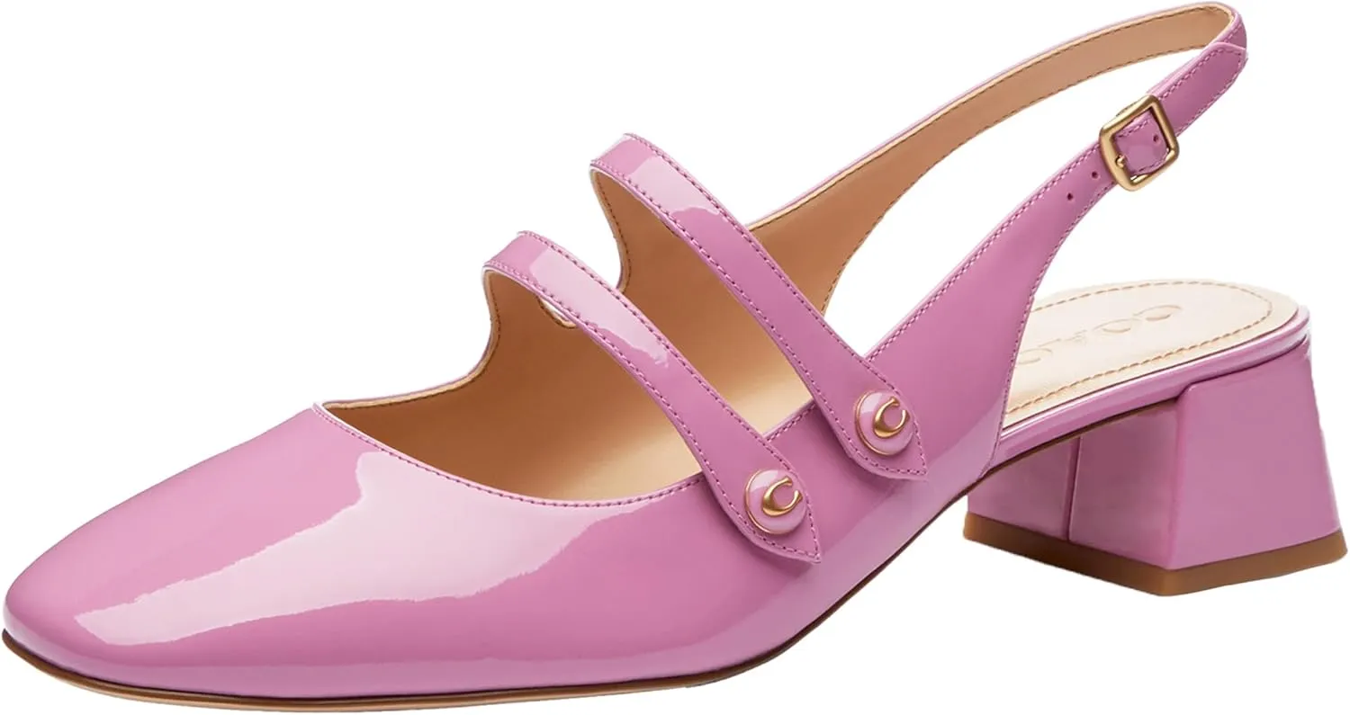 Coach Women's Winley Slingback Mary Jane Flat, Charcoal/Black, 5.5