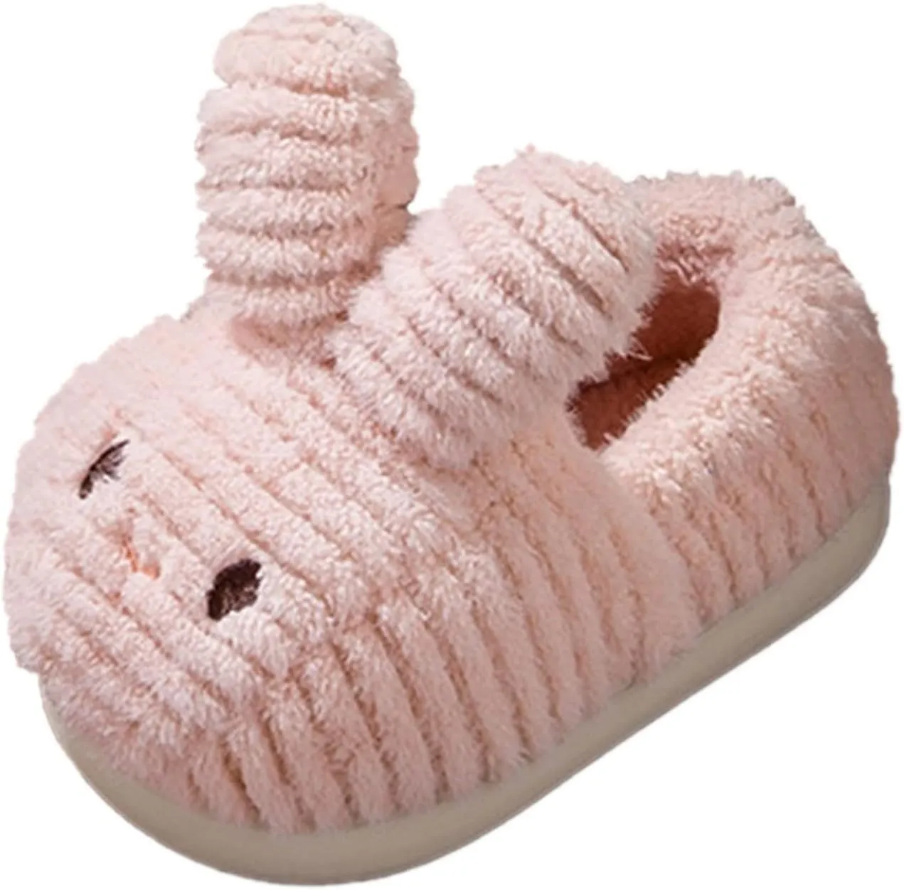 Fashion Cute Autumn And Winter Girls Boys Slippers Flat Soft Warm And Comfortable Solid Color Black Shoes for