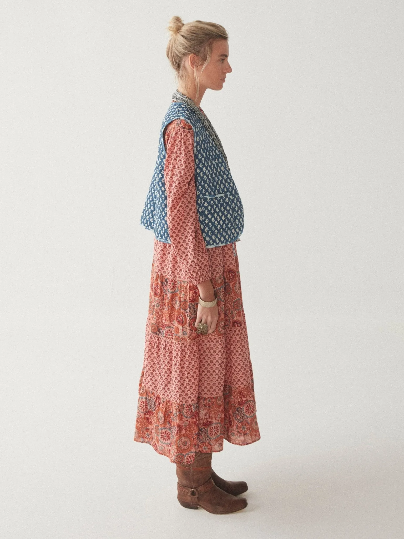 Lala Dress - Rust Flamingo