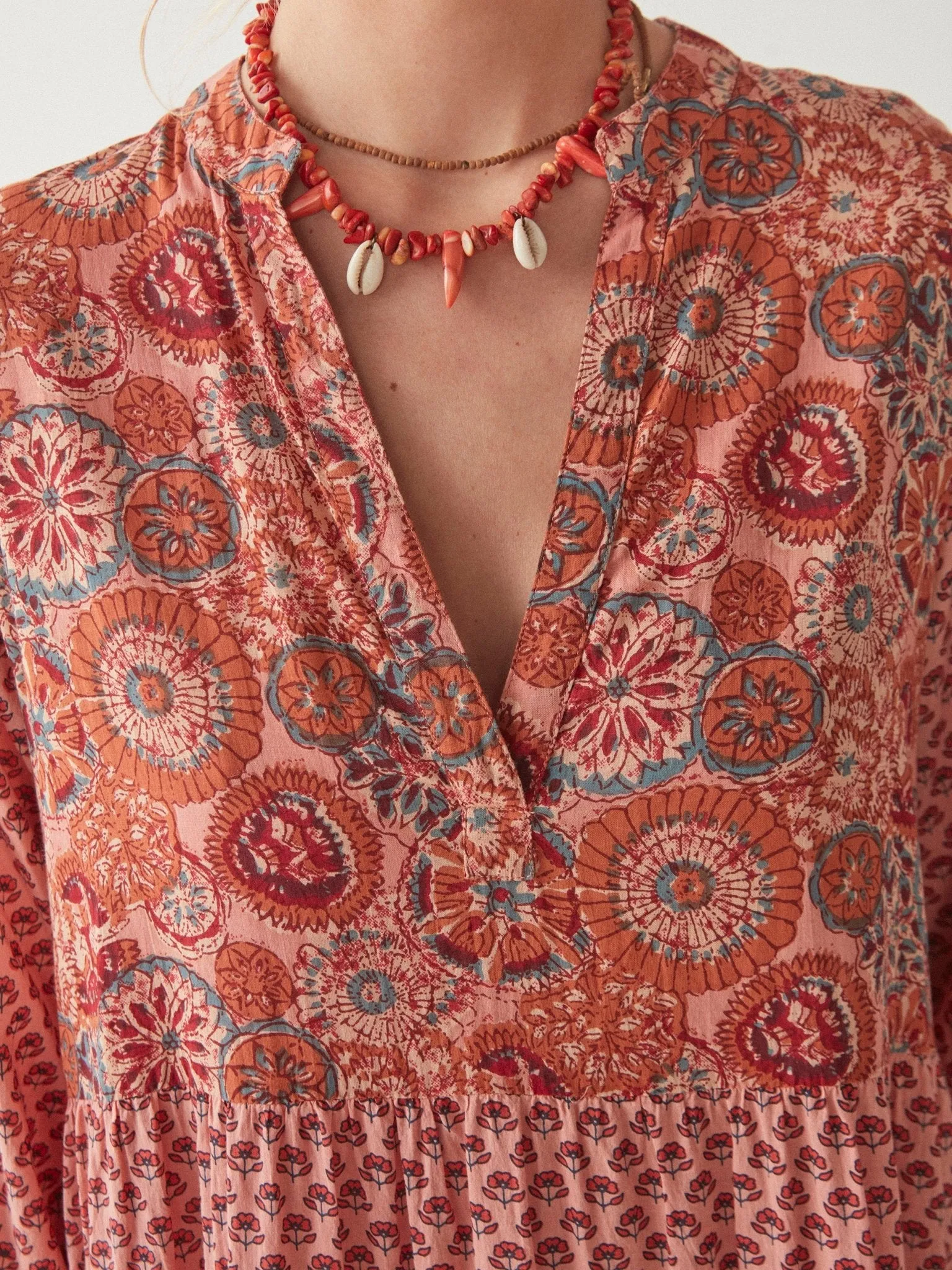 Lala Dress - Rust Flamingo