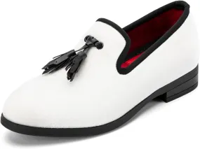 Meijiana Boys' Formal Dress Slip-On Loafers - Tuxedo Shoe for Baby Dress Shoes
