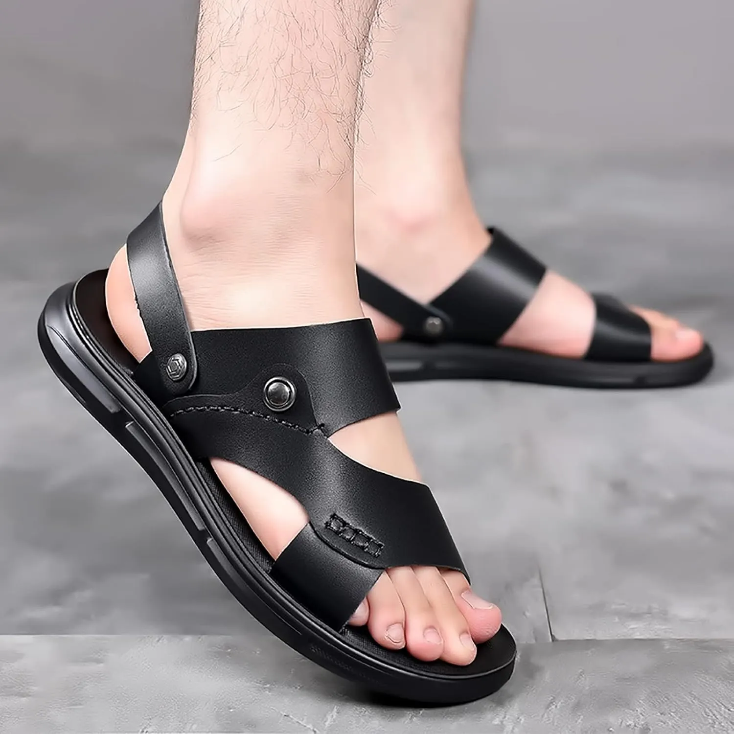 Mens Beach Sandals Men's Athletic Outdoor Sandals Slides Lightweight Casual Athletic Sandals for Outdoor