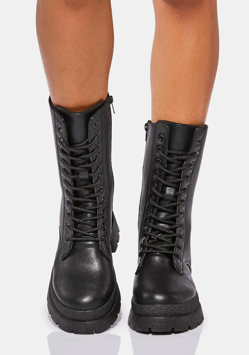 Night Take A Number Combat Boots