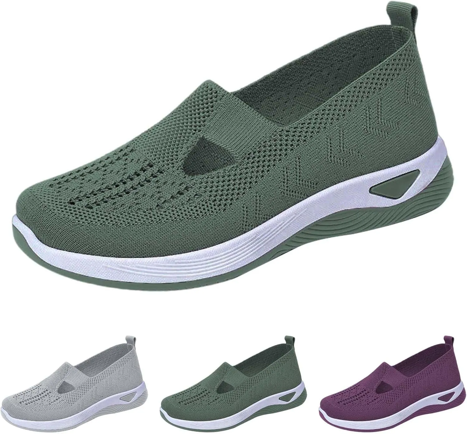 Orthopedic Shoes for Women Breathable Soft Slip On Non Slip Work Shoes Women Mesh Casual Shoes for Fall Women Shoes Sneakers Slip On Tennis Shoe Cross Trainer Shoe