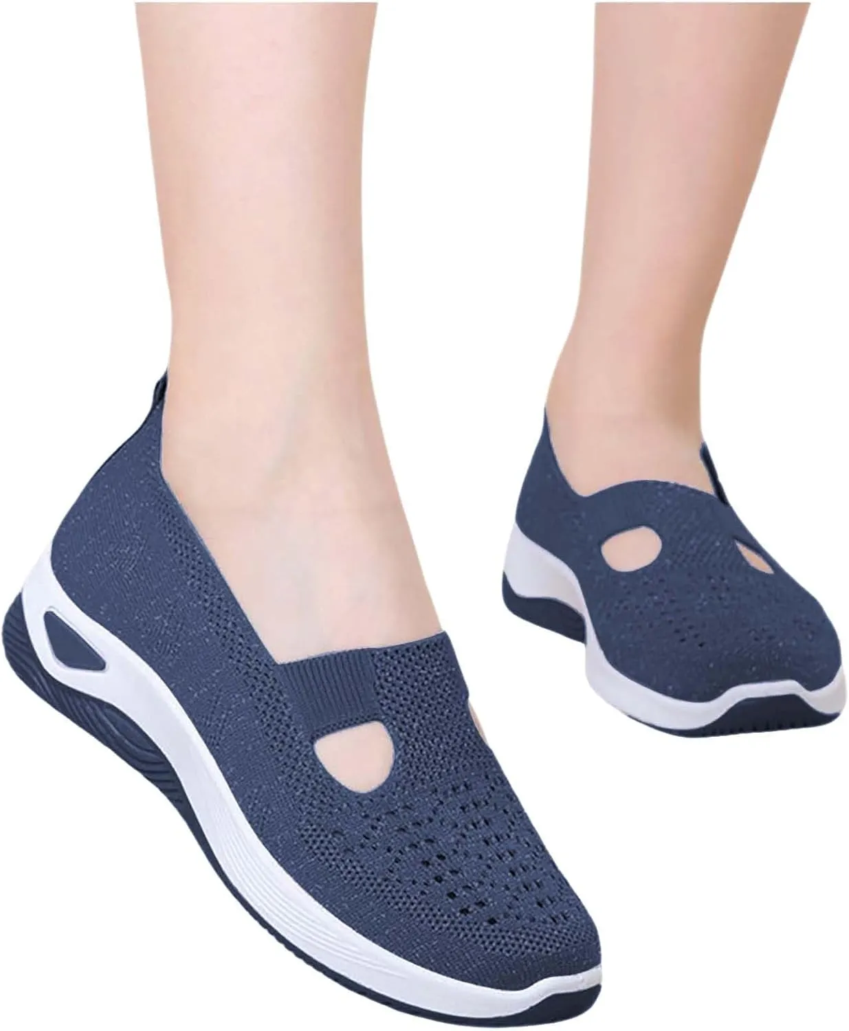 Orthopedic Shoes for Women Breathable Soft Slip On Non Slip Work Shoes Women Mesh Casual Shoes for Fall Women Shoes Sneakers Slip On Tennis Shoe Cross Trainer Shoe