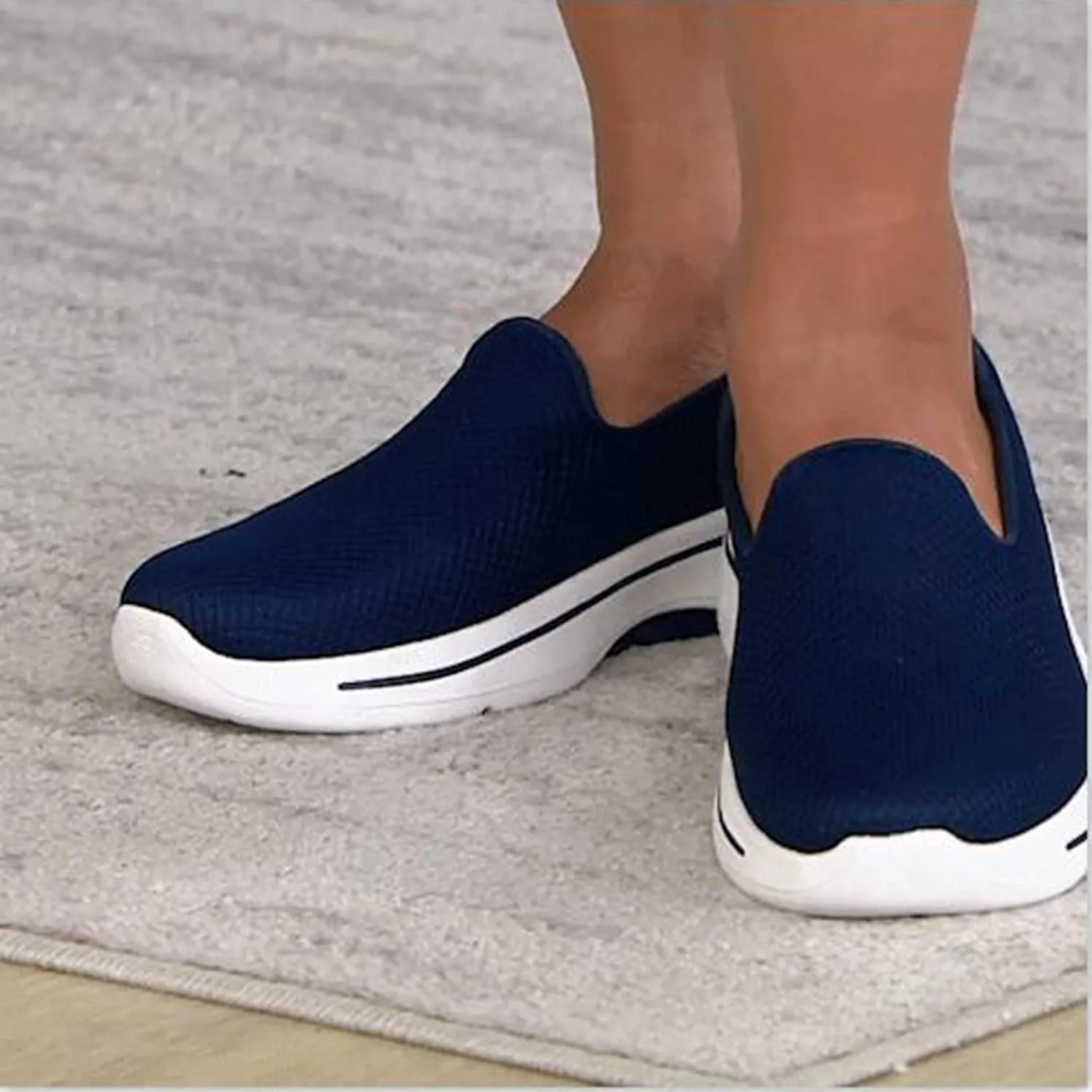 Orthopedic Shoes for Women Casual Walking Slip on Flat Walking Canvas Slip On Sneakers Running Shoes Slip On Shoes