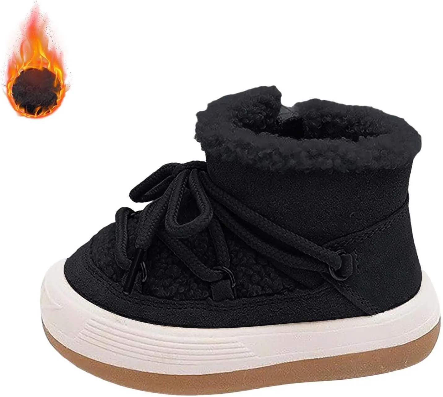 Toddler Boys Girls Winter Ankle Boots Water Proof Fleece Snow Booties Kids Faux Fr Warm Girls Size 1 Snow Boots
