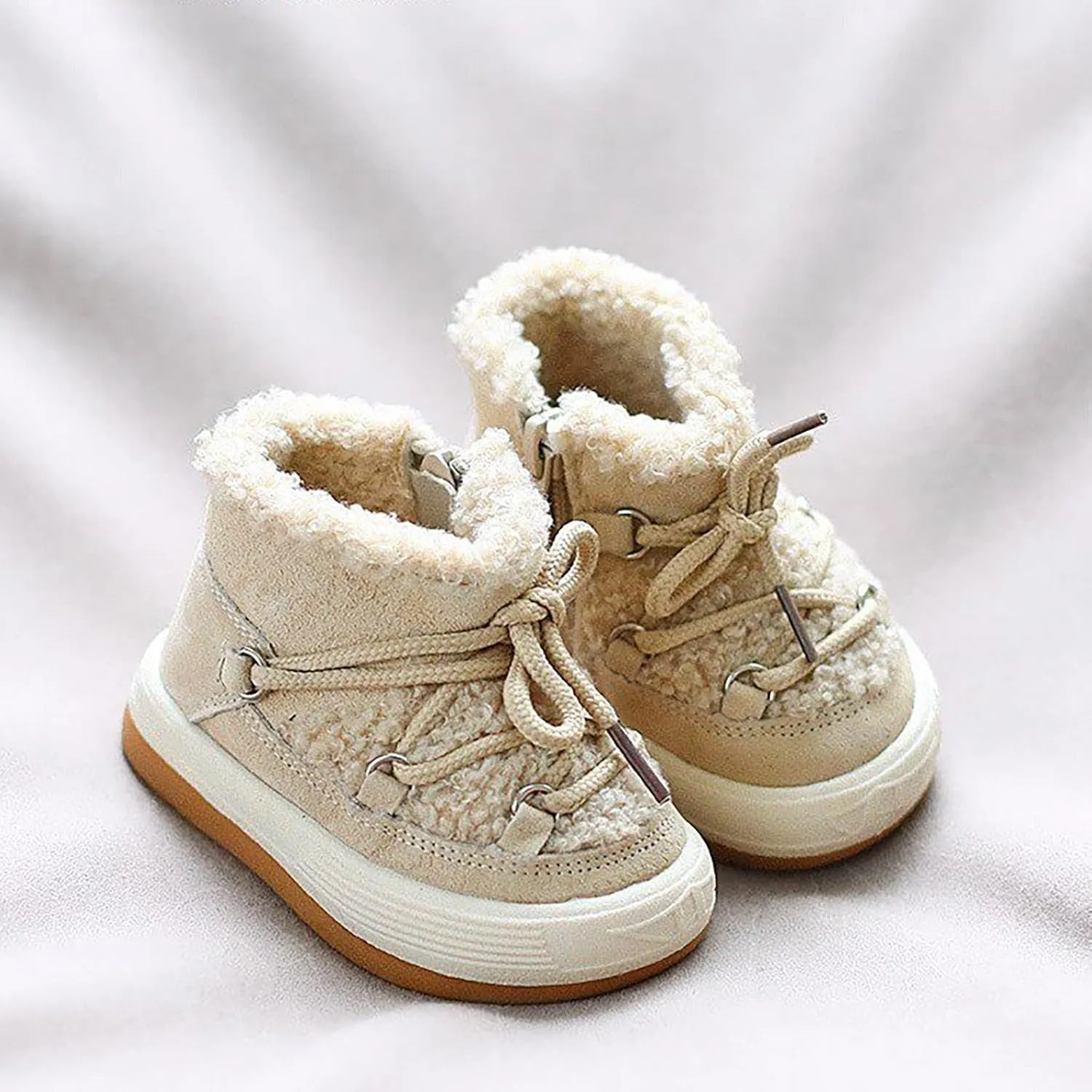 Toddler Boys Girls Winter Ankle Boots Water Proof Fleece Snow Booties Kids Faux Fr Warm Girls Size 1 Snow Boots
