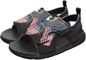 Unisex-Child Casual Sandal Vintage American Flag Sport Outdoor Summer Sandals Open Toe Hiking Water Shoes for Boys Girls