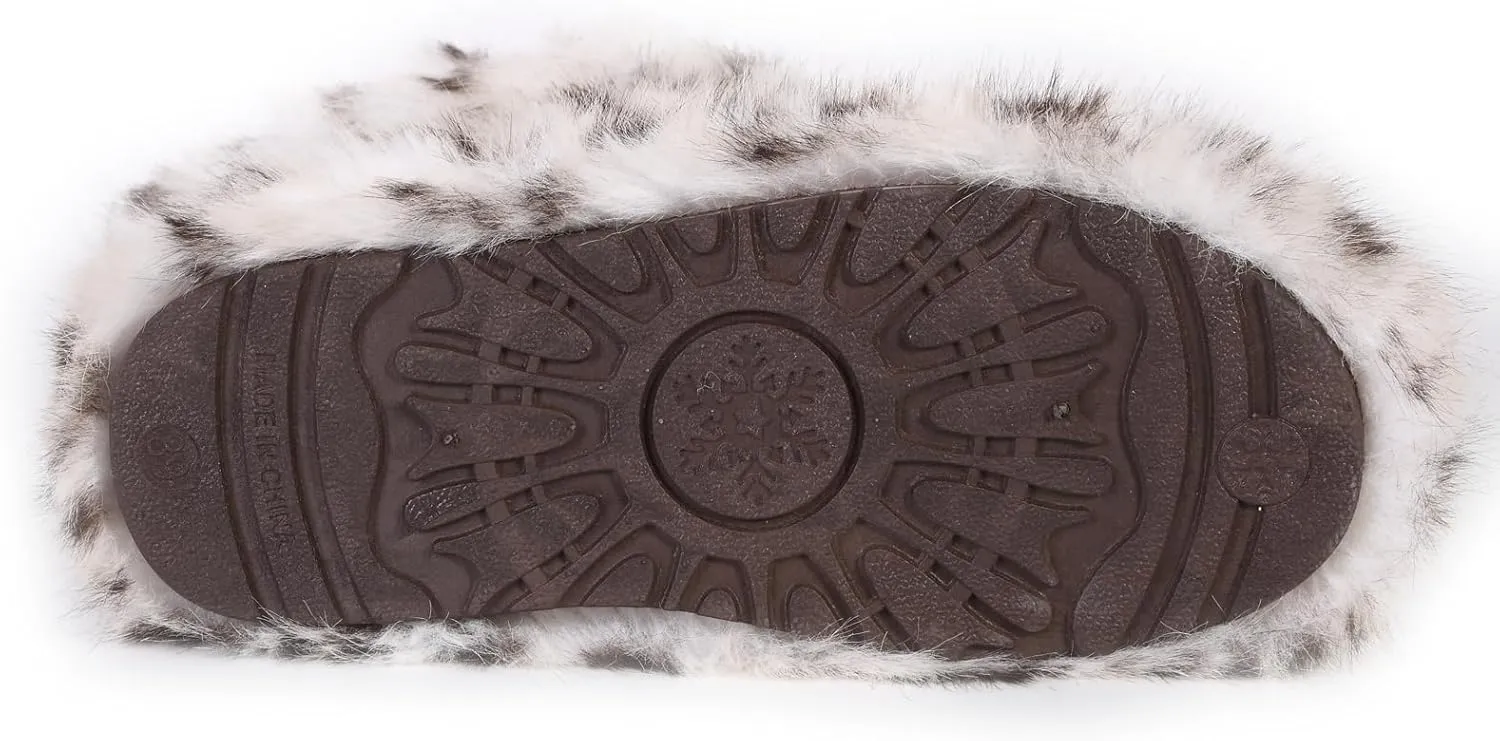 Valpeak Snow Boots for Women 2024 Furry Boots Winter Knee High Flat Heel Fluffy Faux Fur Boots
