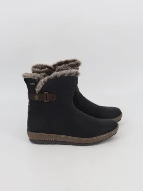 Women's Faux Fur Ankle Boots,Black