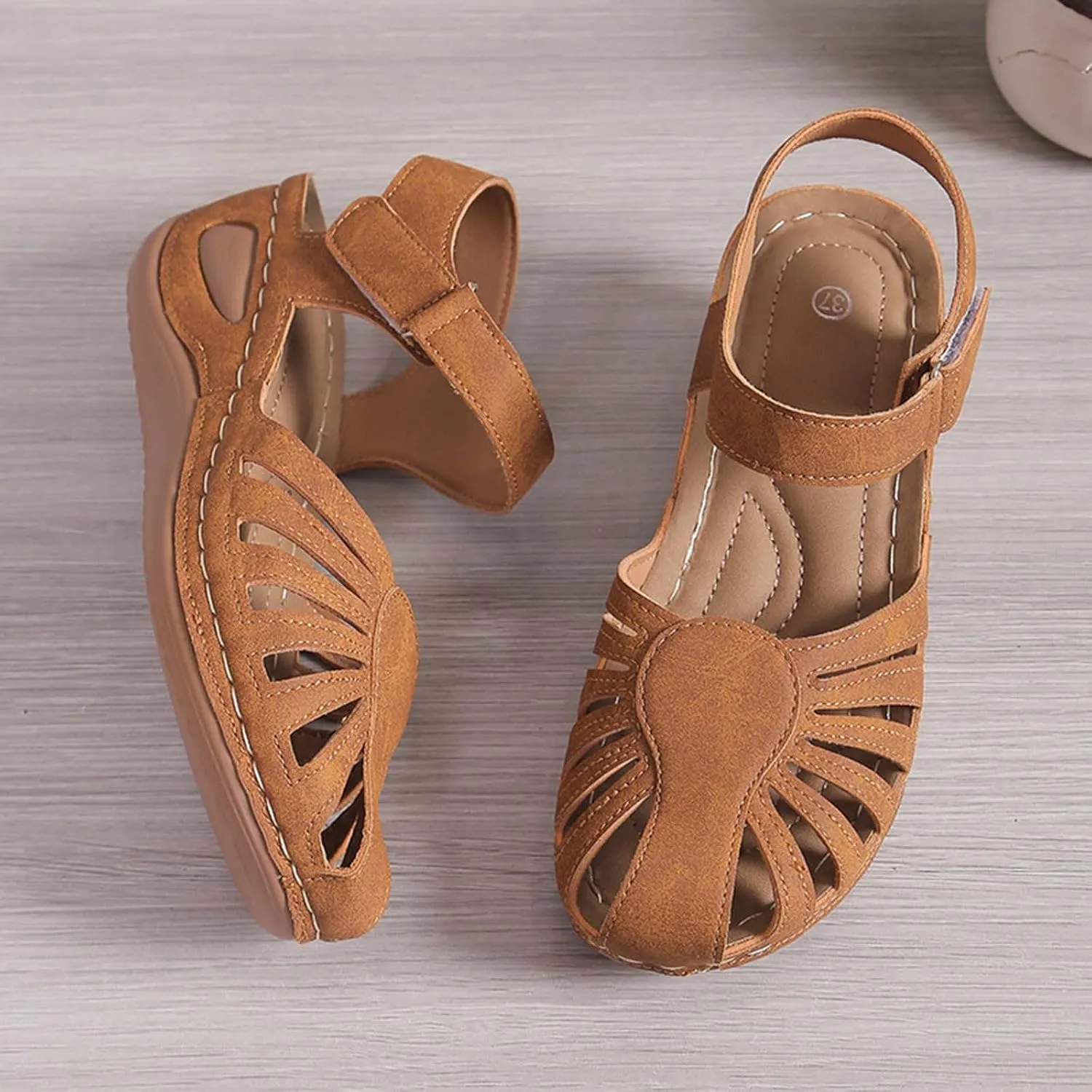 Womens Sandals Athletic Sport Comfortable Sandals Platform Walking Sandals Hiking Sandals Wedge Sandals with Closed Toe