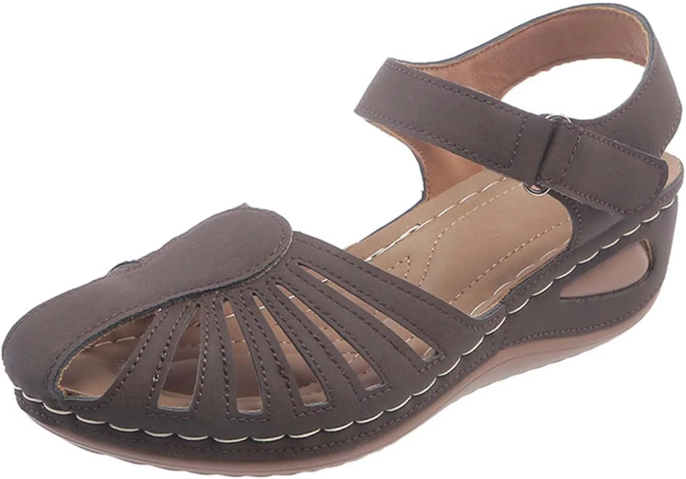 Womens Sandals Athletic Sport Comfortable Sandals Platform Walking Sandals Hiking Sandals Wedge Sandals with Closed Toe