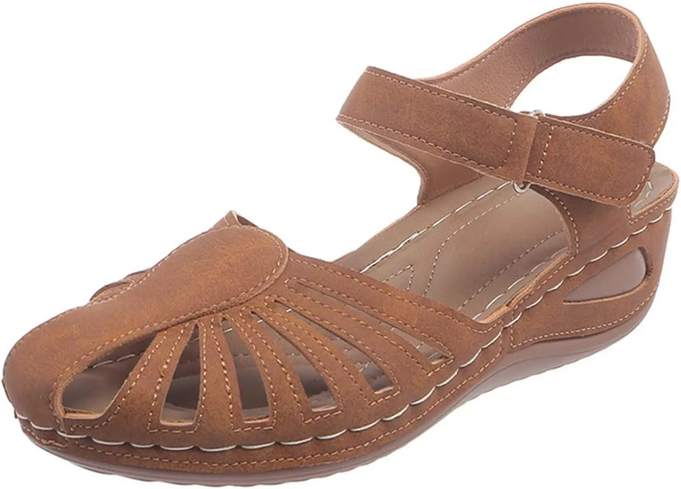 Womens Sandals Athletic Sport Comfortable Sandals Platform Walking Sandals Hiking Sandals Wedge Sandals with Closed Toe