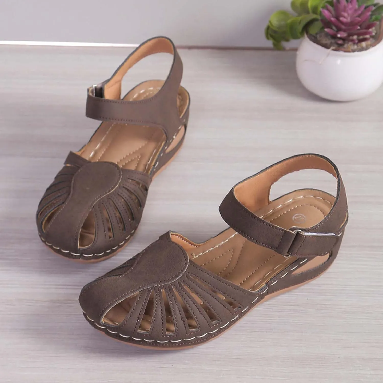 Womens Sandals Athletic Sport Comfortable Sandals Platform Walking Sandals Hiking Sandals Wedge Sandals with Closed Toe